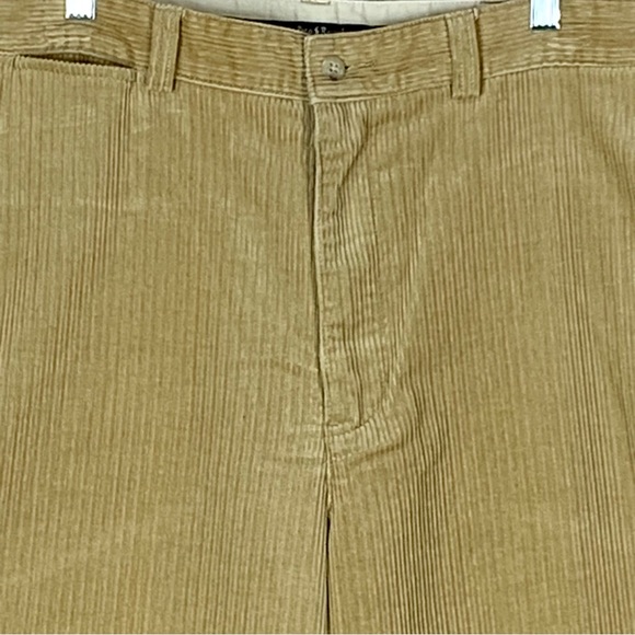 Polo Ralph Lauren Men's VTG 90s 'Polo Cords' Tan Corduroy Pants - Size 35/32 - Picture 3 of 12